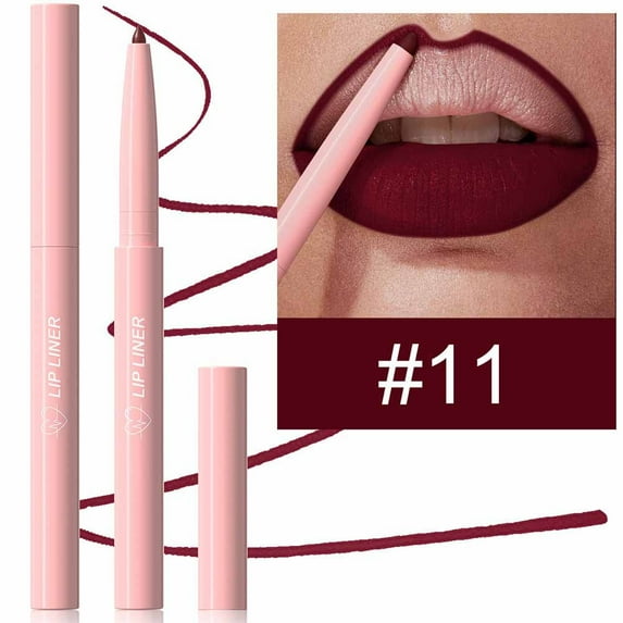 12-color Lipliner Velvet Matte Finish Easy To Outline Lips Easy To Color Suitable For Beginners