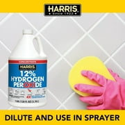12% concentrated food-grade hydrogen peroxide, 128 ounces, for kitchens, bathrooms, laundries, etc