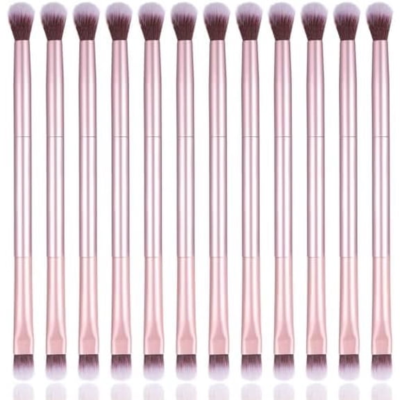 12 count 2 in 1 Eye Makeup Brushes, Sponge Blending Concealer, Eyeshadow Smudge Brush, Eyeshadow Double Ended Concealer Brush, Small Soft Firm Pointed for Blending Eye Shadow