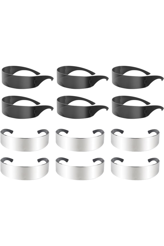 12 count 80s Cyber Visor Sunglasses,Futuristic Cyclops Cyberpunk Visor Sunglasses,Punk Future Style ,Future Costume Futuristic Wrap Visor Sun Glasses for Men Women