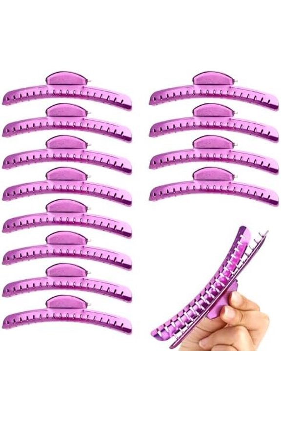 12 count Butterfly Hair Clips, Metal Finger Wave Clips with Tips - Small Hair Clamps for Wavy Hair Styling ()