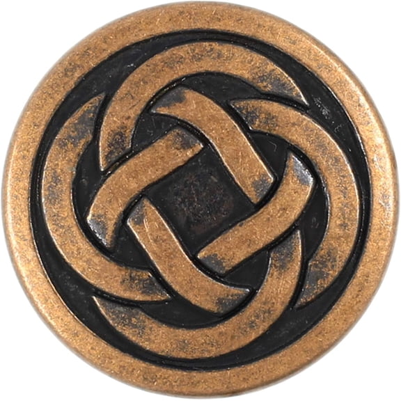 12 count Celtic Knot Metal Shank Buttons. 20mm (3/4 inch) (Antique Copper)