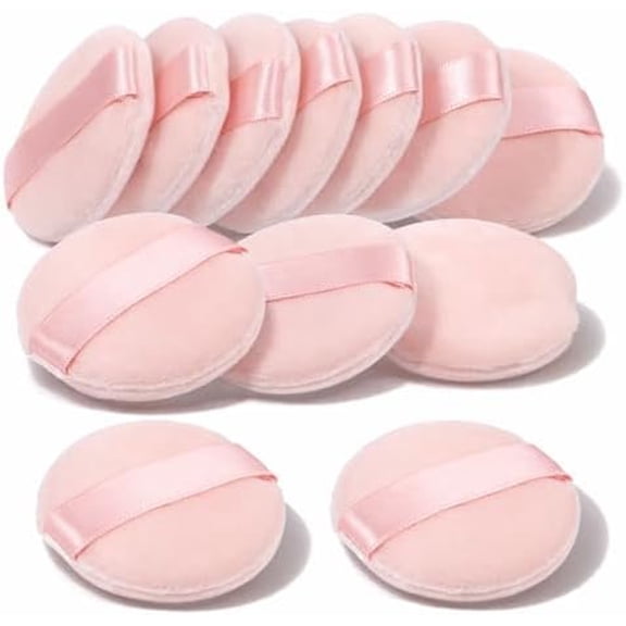 12 count Mini  Puffs, 1.57 Inch Soft Finger-Sized Makeup  Puff Small Setting Powders Puff Round Makeup Sponges Makeuppuff Washable for  Loose Powders  Color