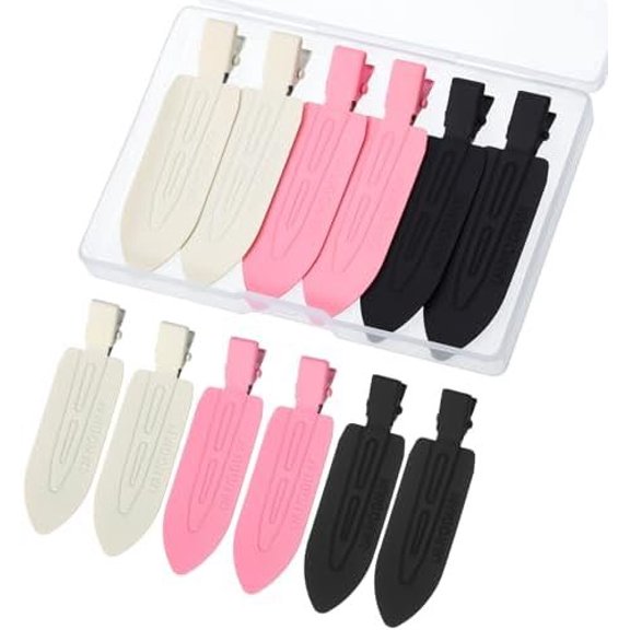 12 count No Bend No Crease Hair Clips, Hair Clips Barrettes for Styling for Woman Girl Makeup Accessories