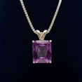 thumbnail image 1 of 12 ct Emerald Cut Alexandrite Necklace June Birthstone Jewelry Gift Color Change Sapphire, 1 of 2