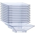 thumbnail image 1 of 12 ct Lillian Clear Plastic Mini Square Serving Dish, 1 of 4