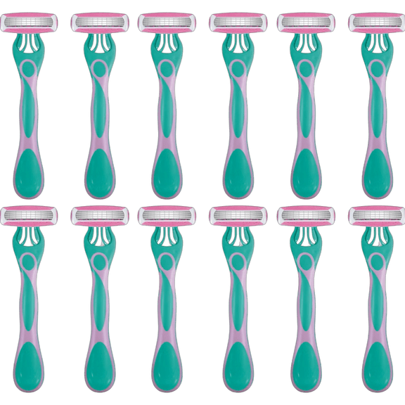 12 ct - Skintimate Sensitive Women's 4-Blade Disposable Razors-Bulk Pack