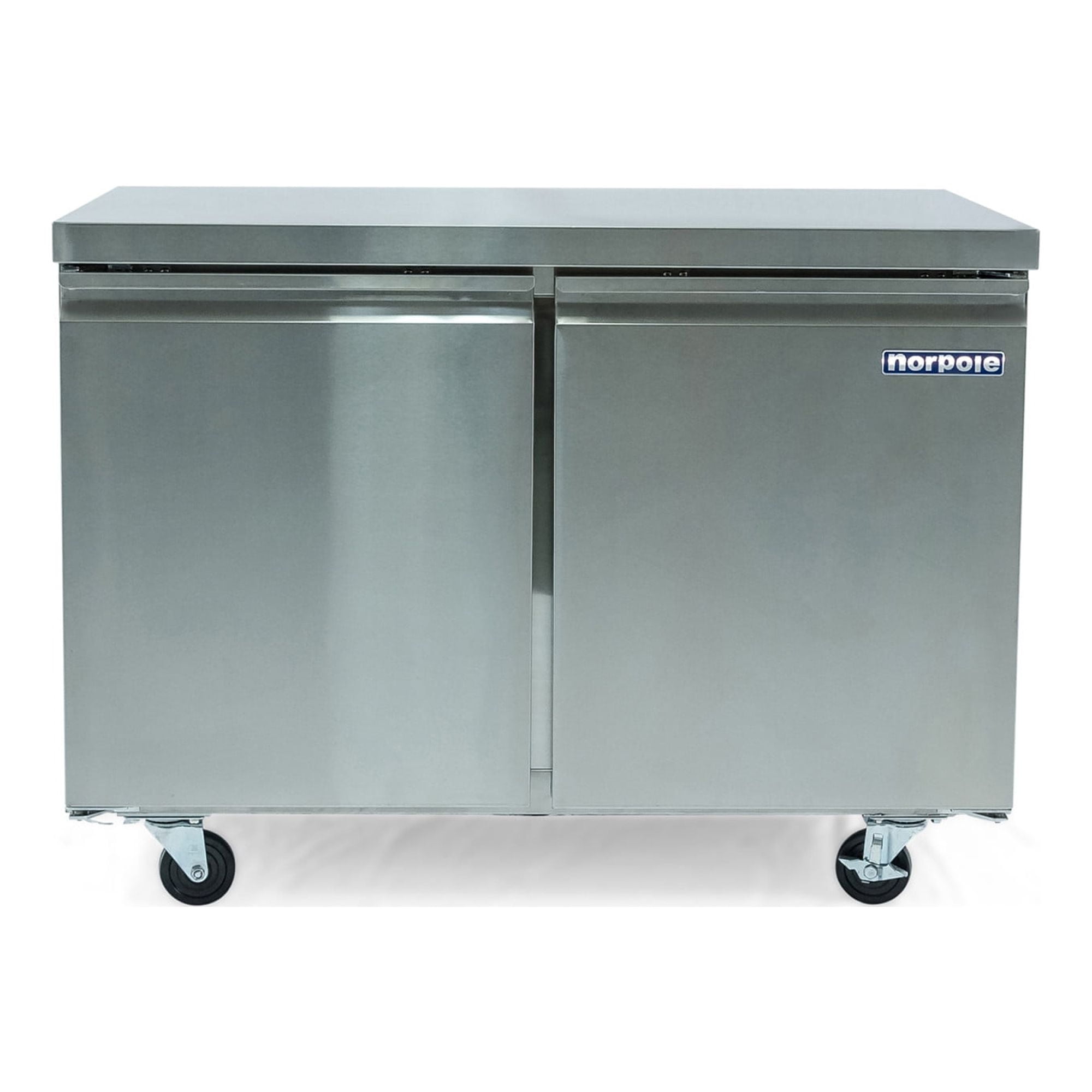 Norpole 12 cu. ft. 2 Door Under Counter Commercial Refrigerator in Stainless Steel in Stainless Steel