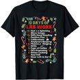 thumbnail image 1 of 12 days of lab technician Christmas funny medical laboratory T-ShirtMen and women, Black T-shirt, size: Extra large, 1 of 4