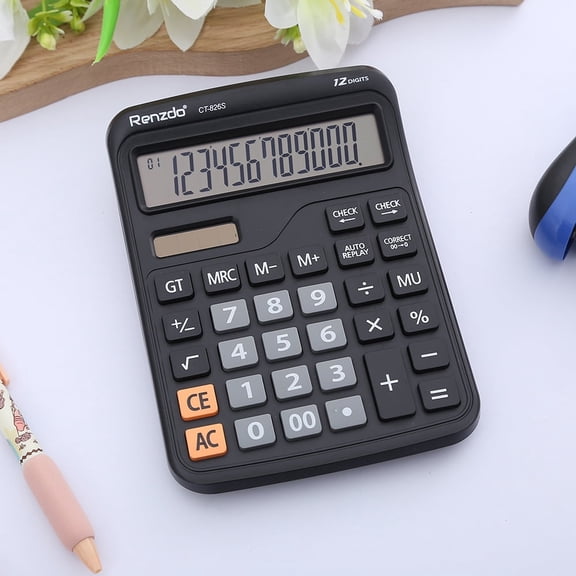 12 digit large LCD display calculator standard function calculator, solar and battery dual power supply, suitable for home, school, and office use