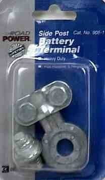 12-pack Coleman Cable Side Post Battery Terminal 905-1 - Replacement Terminal - 12 Pack, Silver — Indoor & Outdoor Use, NEC-Compliant