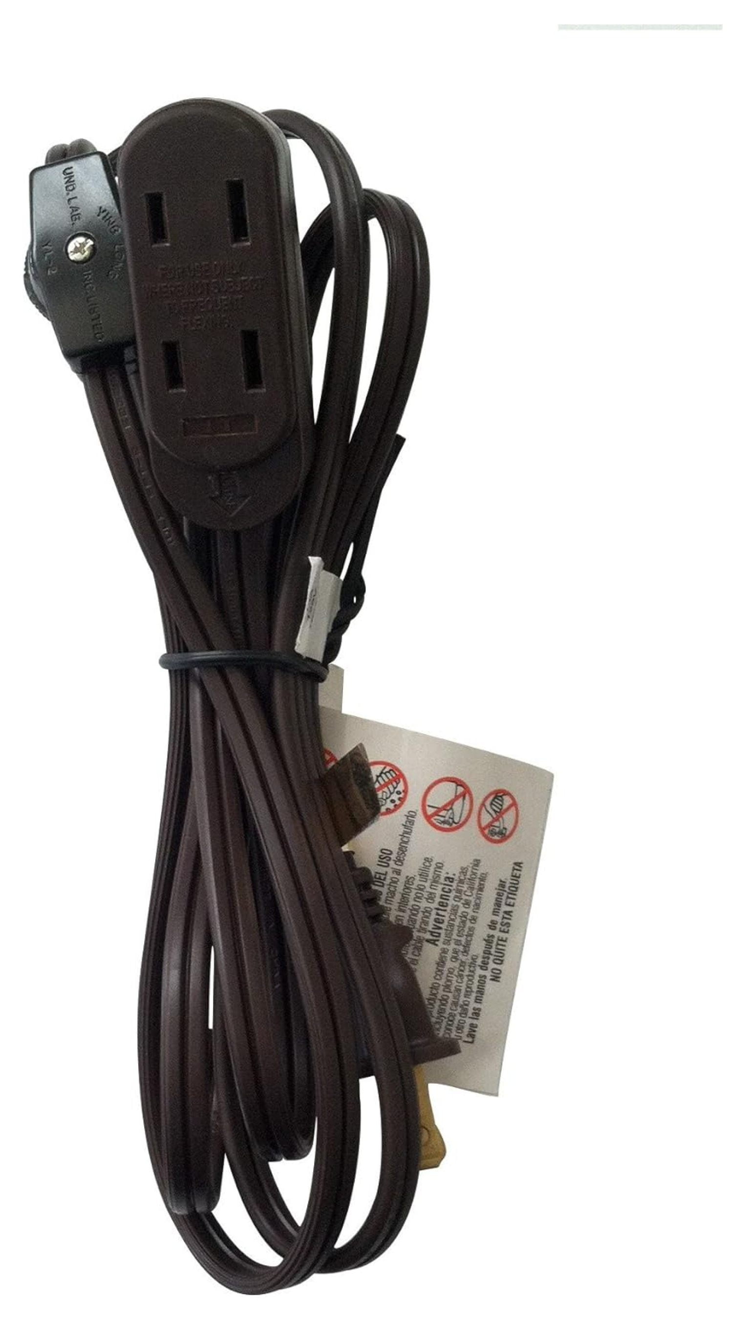 12-feet 16/2 Household Extension Cord with Thumb Wheel On/Off Switch ...