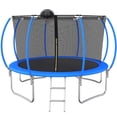 thumbnail image 1 of 12-feet Trampoline for Kids with Safety Enclosure Net, Upgraded Outdoor Trampoline with Basketball hoop, Round Backyard Trampoline with Jumping Mat for Indoor Outdoor Backyard, 330LBS Capacity, 1 of 11