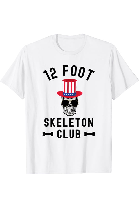 12 foot Skeleton Club glasses Giant Skelly funny 4th of July T-Shirt, Unisex T-Shirt