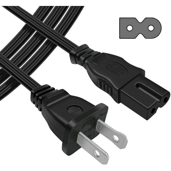 12 ft 12 feet 2Prong Polarized Power Cord for Vizio LED TV Smart HDTV AC Wall Cable
