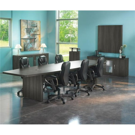 12 ft. Aberdeen Series Conference Table - Laminate Gray Steel - 29.5 x 144 x 48 in.