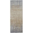 thumbnail image 1 of 12 ft. Abstract Power Loom Distressed Runner Rug, Tan, Brown & Blue, 1 of 1