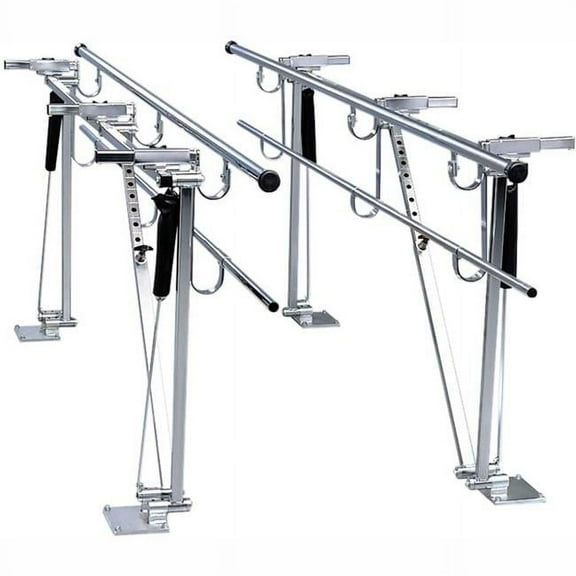 12 ft. Deluxe Floor Mounted Parallel Bars, Height & Width Adjustable