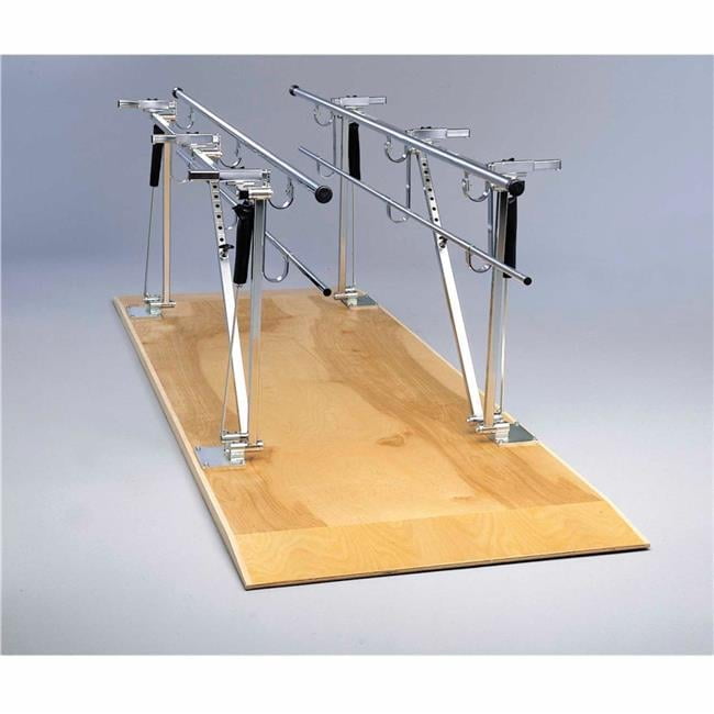 Parallel Bars, wood platform mounted, height and width adjustable, 12' L x 17.5 Parallel Bars, wood platform mounted, height and width adjustable, 12' L x 17.5