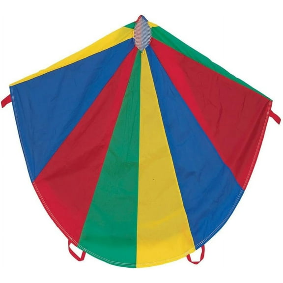 Champion Sports Multi-Colored Parachute, 12-Foot Diameter, Ripstop Nylon, Single Piece