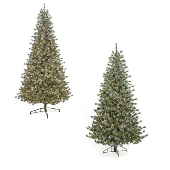 12 ft. Frosted Butte Pine Tree with Glitter Tree
