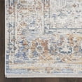 thumbnail image 1 of 12 ft. Ivory, Blue & Orange Oriental Power Loom Distressed Runner Rug, 1 of 1