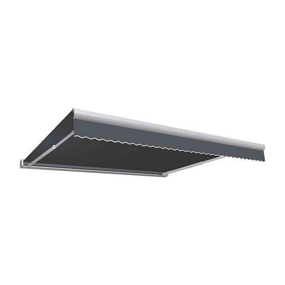12 ft. Key West Full Cassette Manual Retractable Awning, Gun Gray - 120 in.
