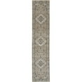 thumbnail image 1 of 12 ft. Medallion Power Loom Runner Rug, Gray & Ivory, 1 of 1