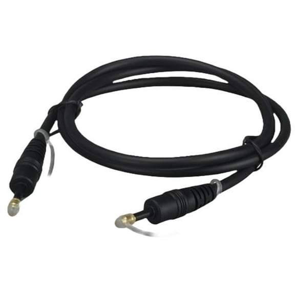 12 ft. Mini-Toslink M&M Fiber Optic Audio Cable, Molded Type