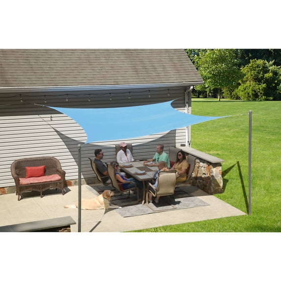 ShelterLogic 12 x 12 ft Blue Square Shade Sail