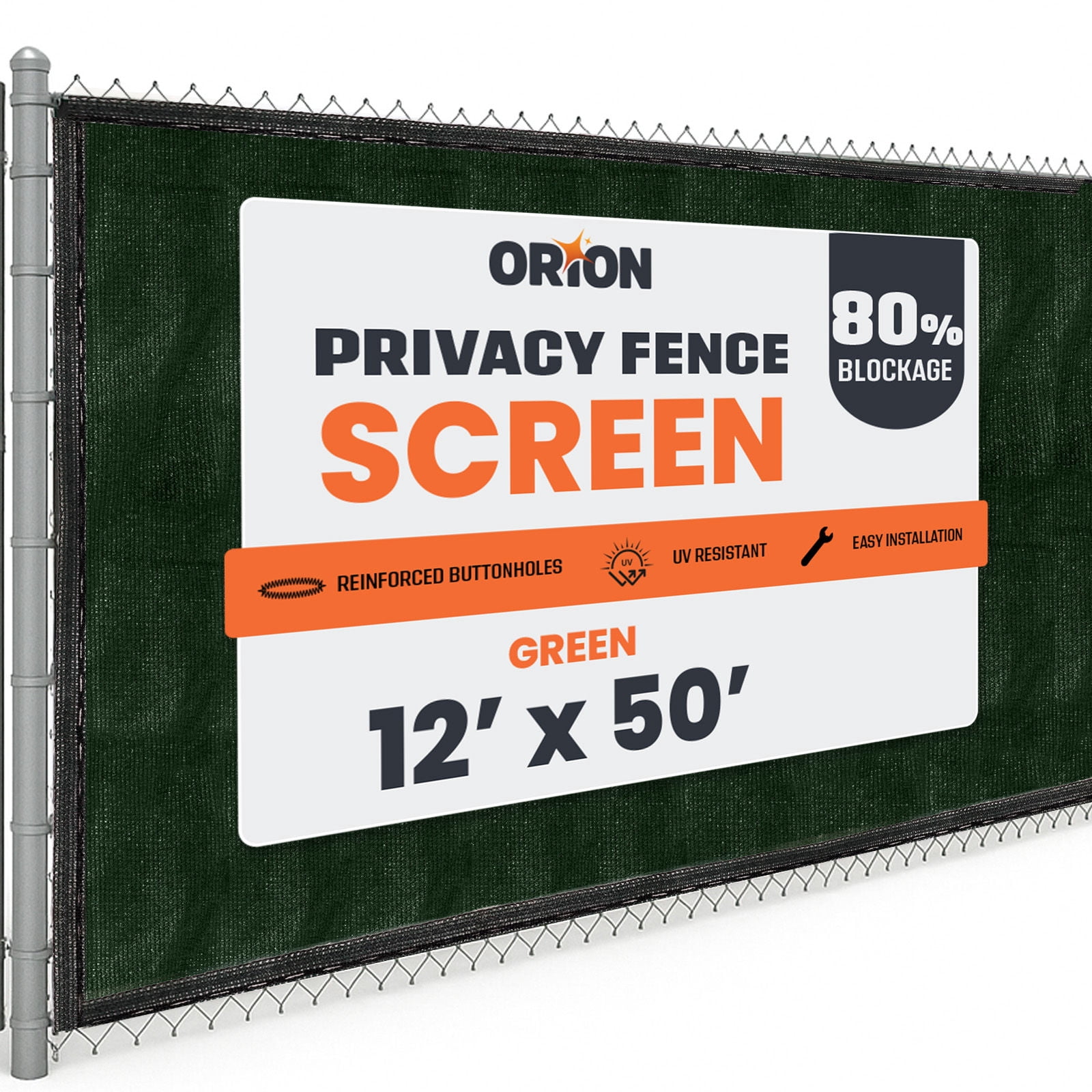 12 ft. x 50 ft. Privacy Screen Fence, Green