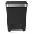 thumbnail image 1 of 12 gal Rectangular Plastic Step Can - Black, 1 of 1