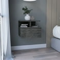 thumbnail image 1 of 12"h Floating Nightstand, Oak, With Single Drawer And 2 Ramie Nightstand 12"h, Backpack, 1 of 4