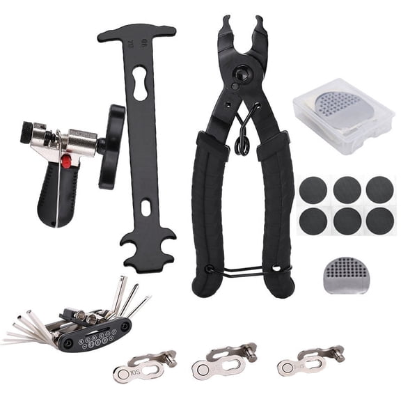 12 in 1 Bike Chain Repair Tools Set, Bicycle Chain Break Tool, Master Link Pliers, Bike Wear Checker Indicator Opener Closer Remover Pliers