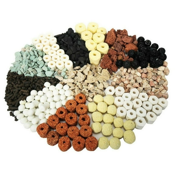 12 in 1 Bio Balls Ceramic Rings Aquarium Filter Media for Fish Tank