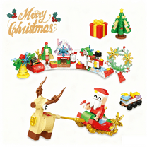 Christmas Building Block Set for Adults with 310Pieces Mini Building Blocks, 12-in-1 Christmas Street Block Set for Kids Stocking Stuffers Gifts