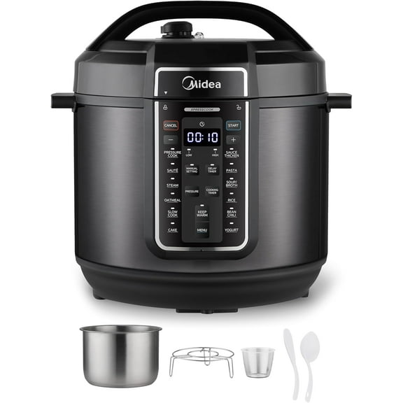 12-in-1 Electric Pressure Cooker, 8 Quarts, 12 Presets, Multi-Functional Programmable Slow Rice Steamer, Saut Pan, Yogurt Maker, and More, Stainless Steel