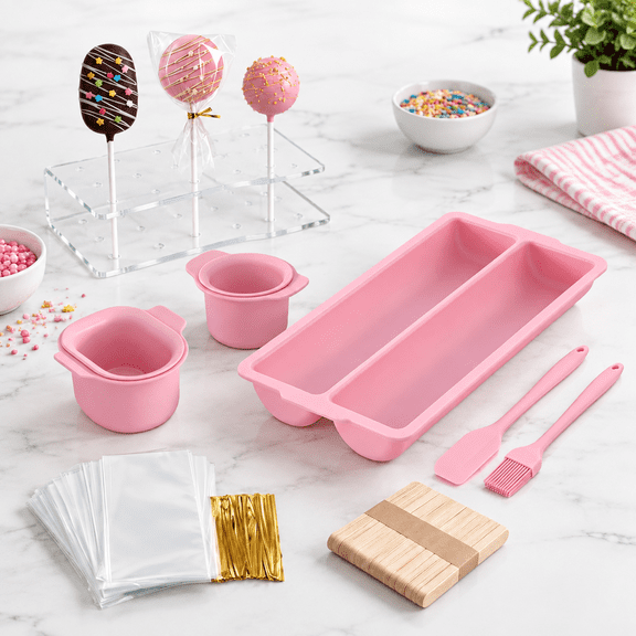 12-in-1 Food-Grade Cake Pop Maker and Cakesicle Kit with Dual-Row Tray