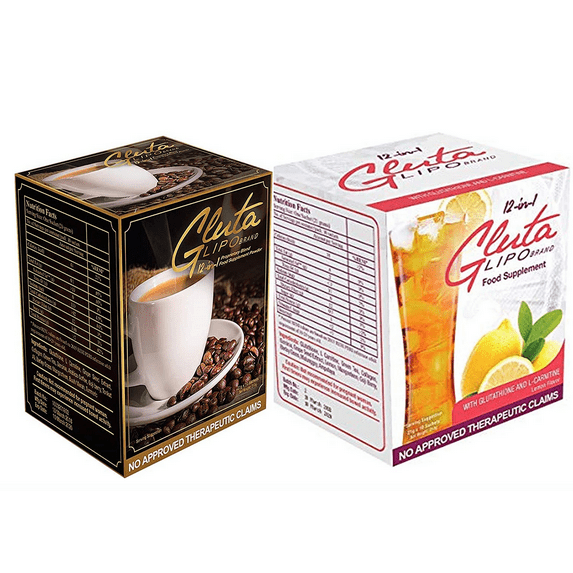 12-in-1 Gluta Lipo Coffee and Juice (Bundle) (10 Sachets Coffee & 10 Sachets Juice)