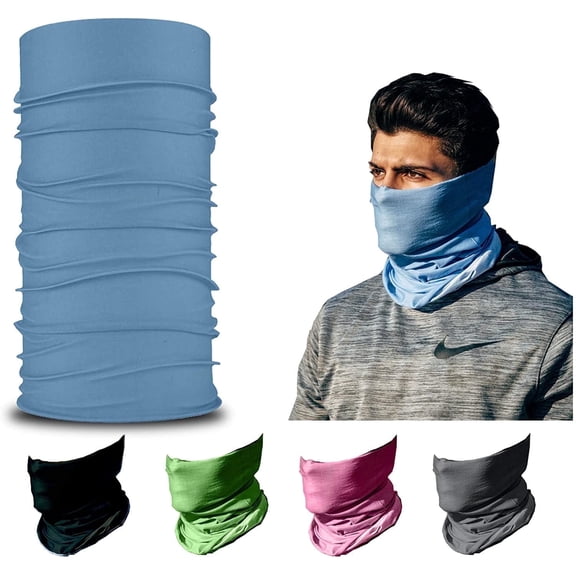 12-in-1 Headband Sweatband: Face Mask, Neck Gaiter, Balaclava, Head Wrap, Fishing Mask, Magic Scarf, Tube Mask, Bandana & Sport Scarf for Outdoor Sports