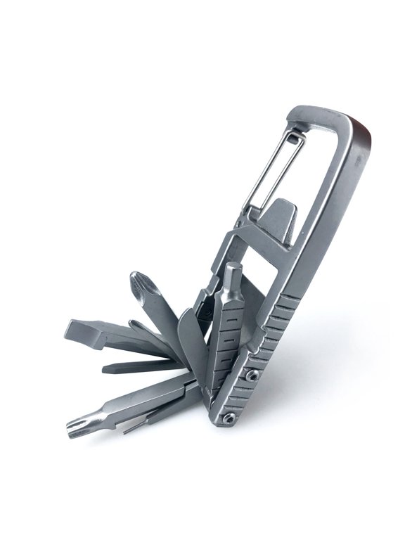 12 in 1 Keychain Multitool Screwdriver Bit Folding Multi Tool Bottle Opener Portable Pocket Tool for Outdoors Camping