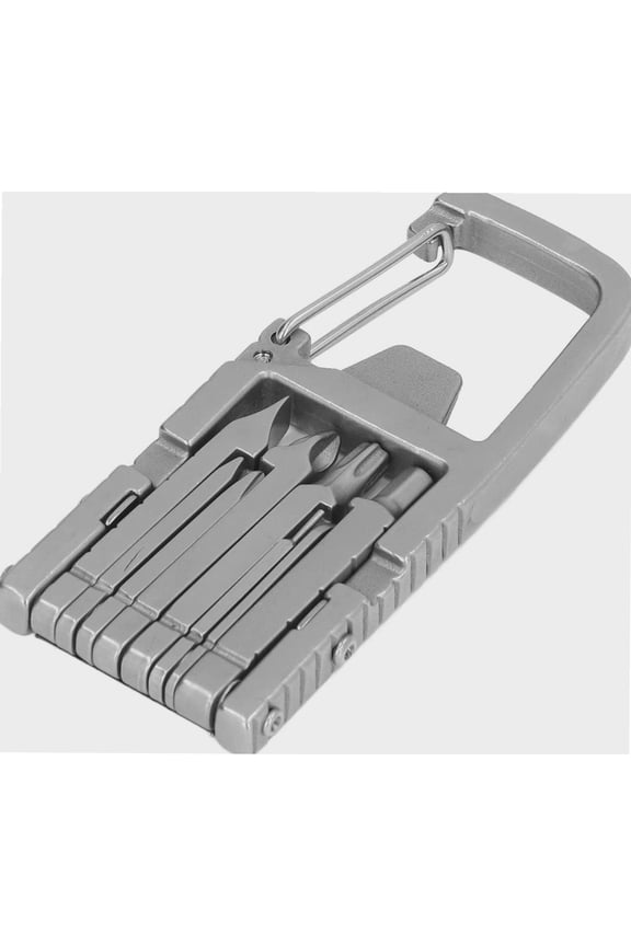 12 in 1 Keychain Multitool Screwdriver Bit Folding Multi Tool Bottle Opener Portable Pocket Tool for Outdoors Camping