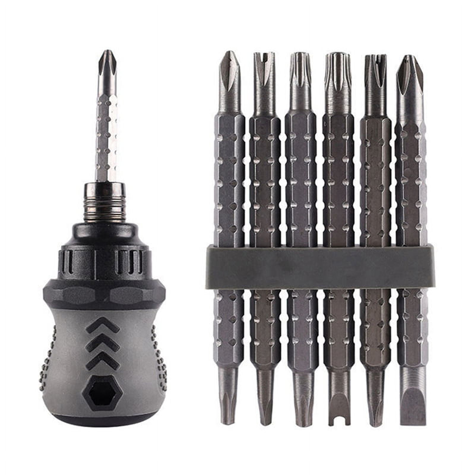 12 in 1 MultiFunction Telescopic Bit Mini Screwdriver Ratchet Dual