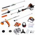 thumbnail image 1 of LuckyNote 12 in 1 Multi-Functional Trimming Tool, 52cc 2-Cycle Gas Garden Tool System with Pole Saw, Hedge Trimmer, Grass Trimmer, Brush Cutter & Extension Pole, 1 of 25