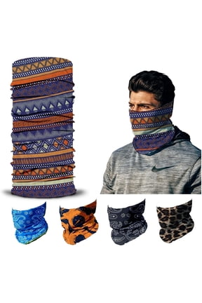 12-in-1 Multifunctional Headwear: Face Mask, Neck Gaiter, Headband, Balaclava, Sweatband for Fishing, Hiking, Running