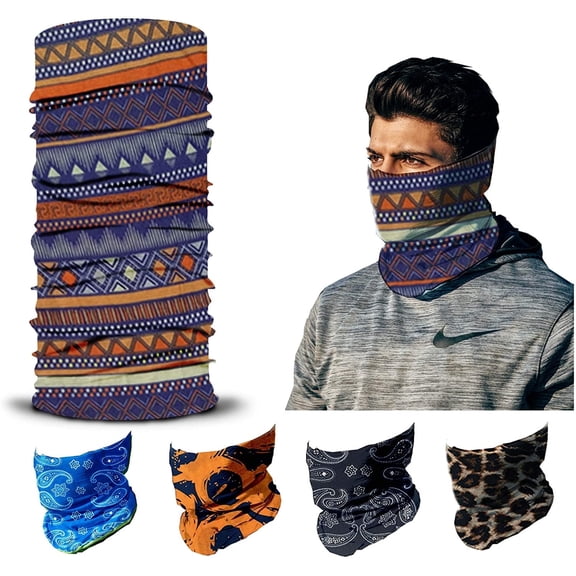12-in-1 Multifunctional Headwear: Face Mask, Neck Gaiter, Headband, Balaclava, Sweatband for Fishing, Hiking, Running