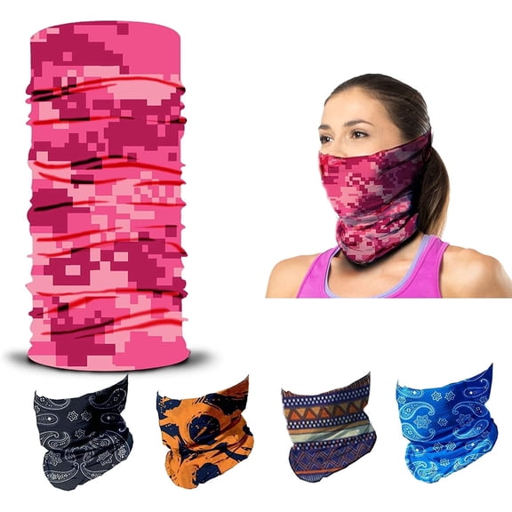 12-in-1 Multifunctional Headwear: Face Mask, Neck Gaiter, Headband, Fishing Mask, Balaclava & Sport Scarf for Hiking, Running, Fishing
