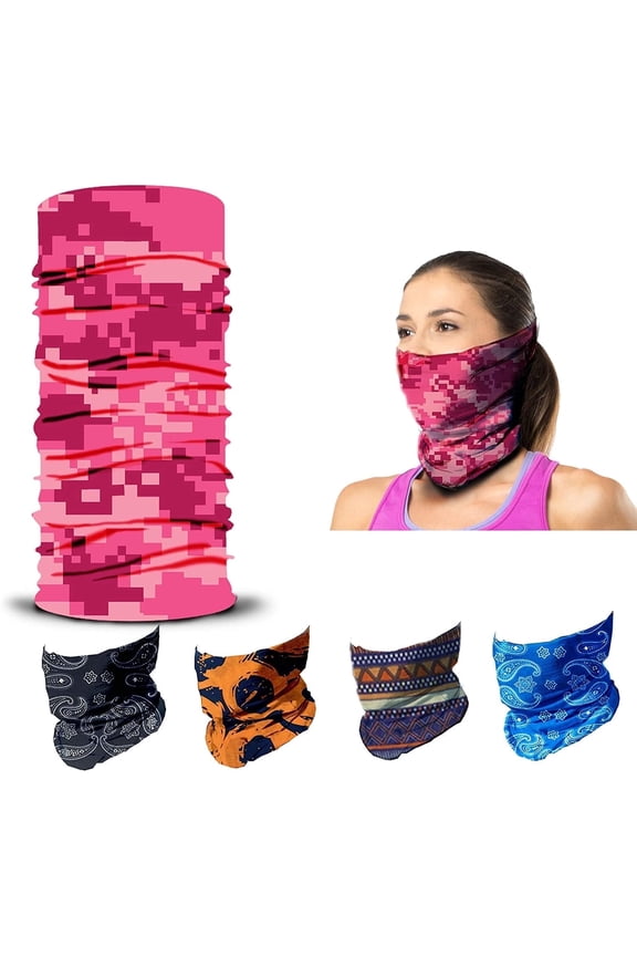 12-in-1 Multifunctional Headwear: Face Mask, Neck Gaiter, Headband, Fishing Mask, Balaclava & Sport Scarf for Hiking, Running, Fishing