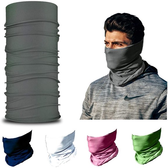 12-in-1 Neck Gaiter for Adults Unisex - Multi-Use Face Mask, Headband, Balaclava, Scarf - Breathable Stretchy Sun Protection for Outdoor Sports - Alluring Azure
