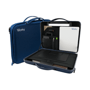 12-in-1 Office Everywhere by Worky - Multifunction Portable Briefcase Workstation with Storage and Organization, LED Video Conference Light, Dry Erase Whiteboard, only 2.8 lbs